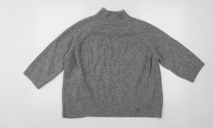 Stradivarius Womens Grey High Neck  Polyester Pullover Jumper Size M