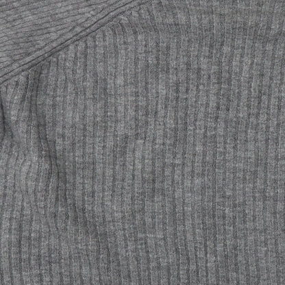 Stradivarius Womens Grey High Neck  Polyester Pullover Jumper Size M
