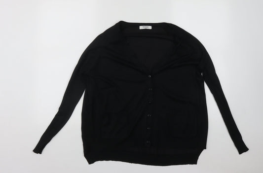 Womens UK Size M Nicole Black Cardigan Jumper