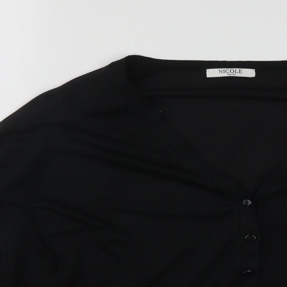 Womens UK Size M Nicole Black Cardigan Jumper