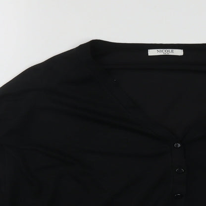 Womens UK Size M Nicole Black Cardigan Jumper