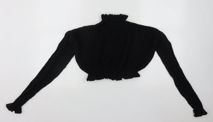 Boohoo Womens Black High Neck  Polyester Pullover Jumper Size S