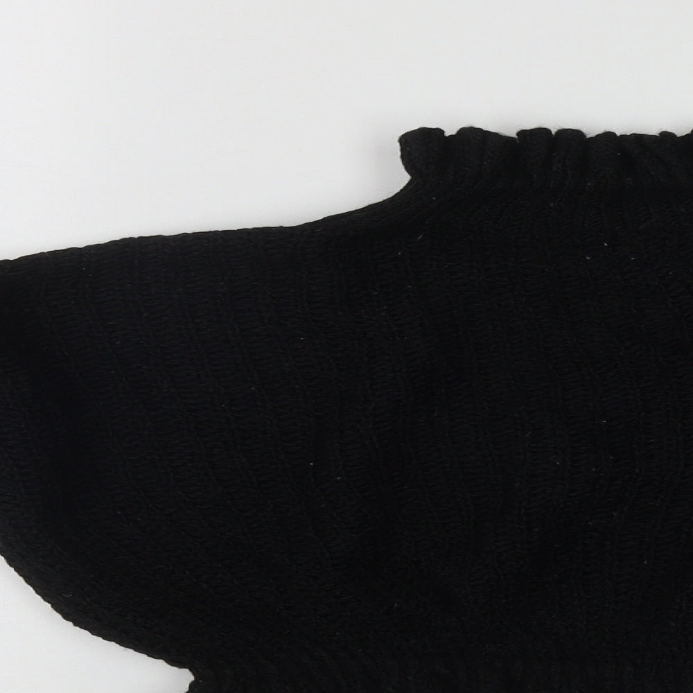Boohoo Womens Black High Neck  Polyester Pullover Jumper Size S