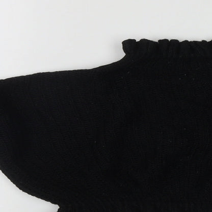 Boohoo Womens Black High Neck  Polyester Pullover Jumper Size S