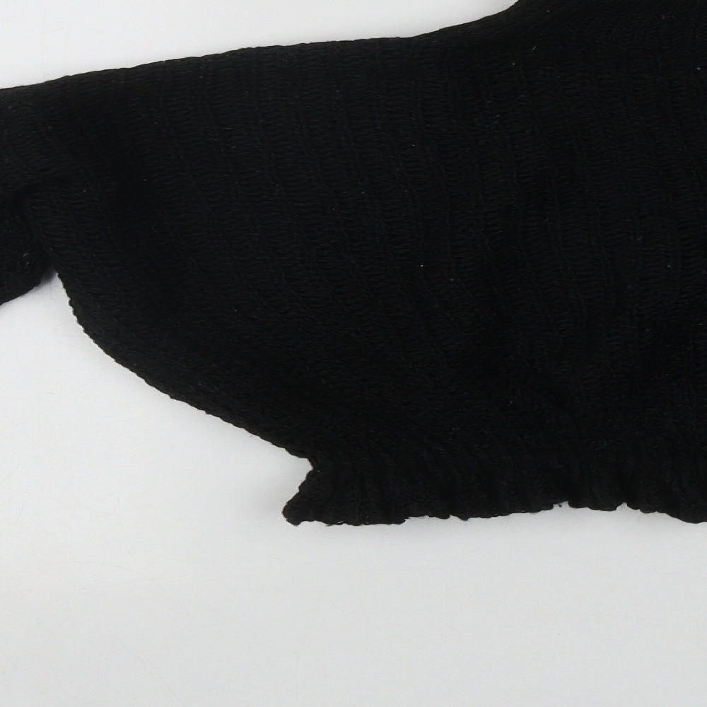 Boohoo Womens Black High Neck  Polyester Pullover Jumper Size S