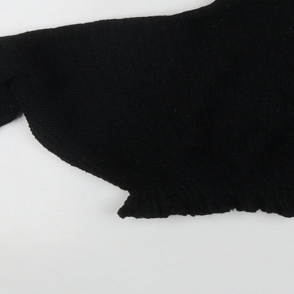 Boohoo Womens Black High Neck  Polyester Pullover Jumper Size S