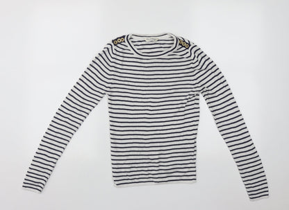 Womens UK Size 10 Miss Selfridge White Pullover Jumper