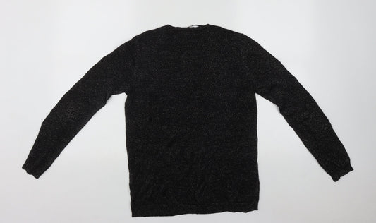Primark Womens Black Round Neck  Polyester Pullover Jumper Size 12