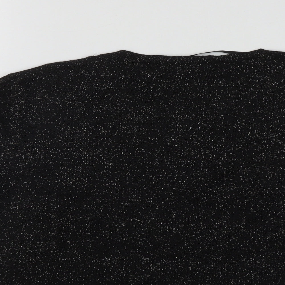 Primark Womens Black Round Neck  Polyester Pullover Jumper Size 12