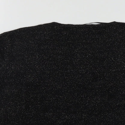 Primark Womens Black Round Neck  Polyester Pullover Jumper Size 12