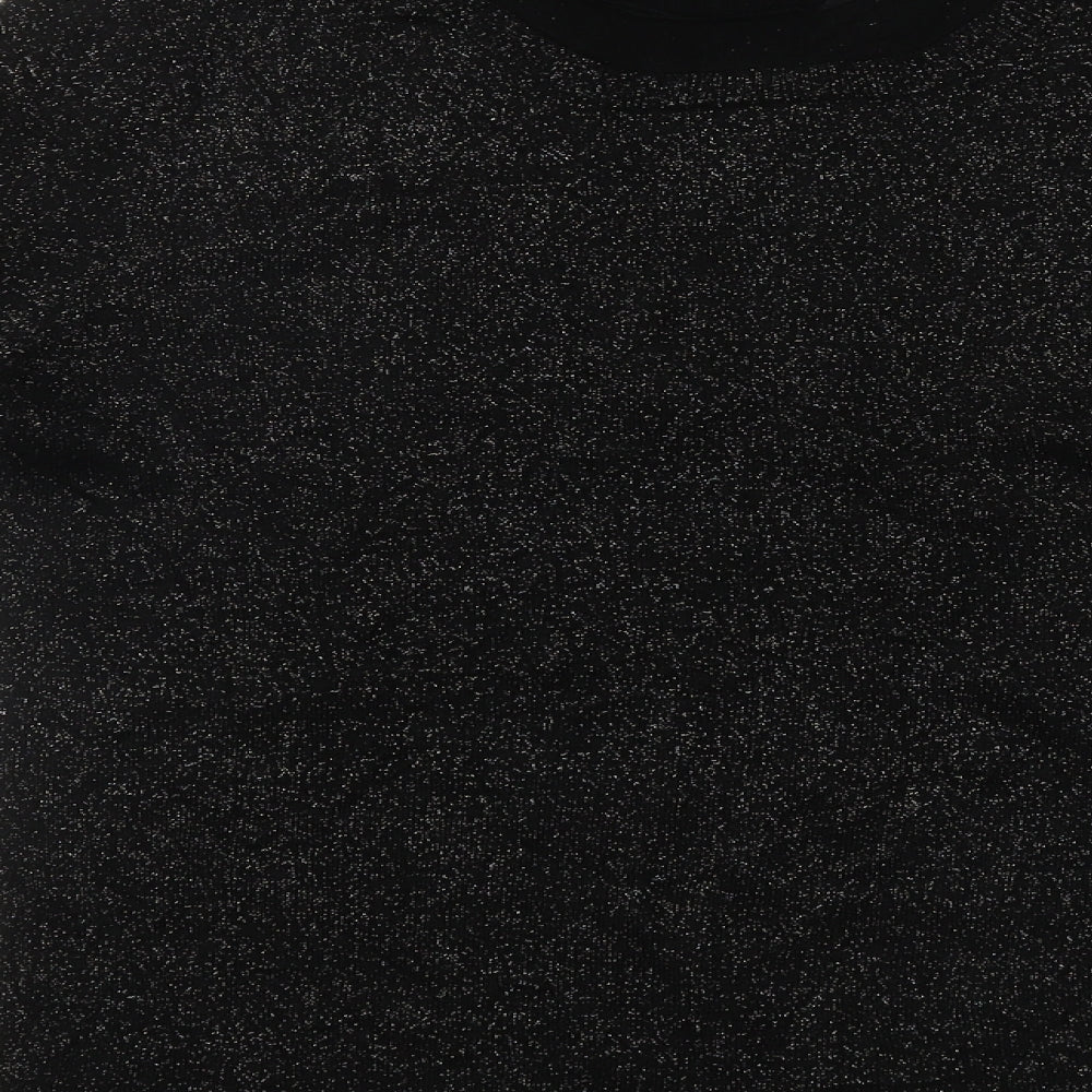 Primark Womens Black Round Neck  Polyester Pullover Jumper Size 12