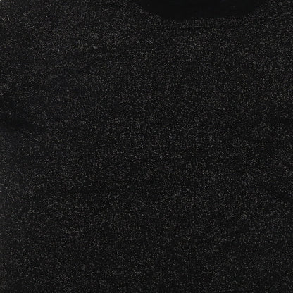 Primark Womens Black Round Neck  Polyester Pullover Jumper Size 12
