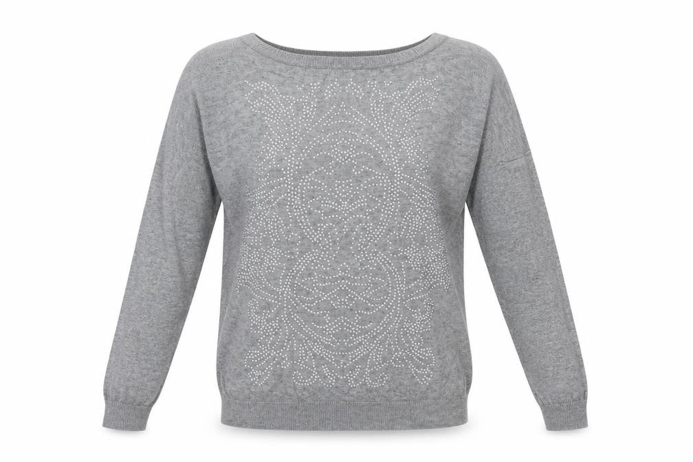 Womens UK Size 10 Warehouse Grey Pullover Jumper