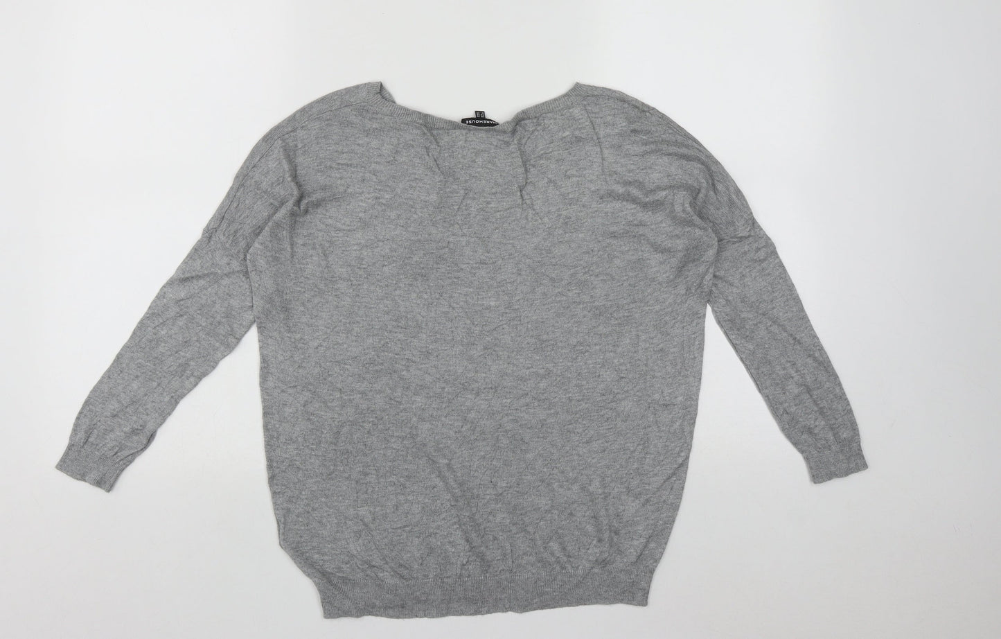 Womens UK Size 10 Warehouse Grey Pullover Jumper