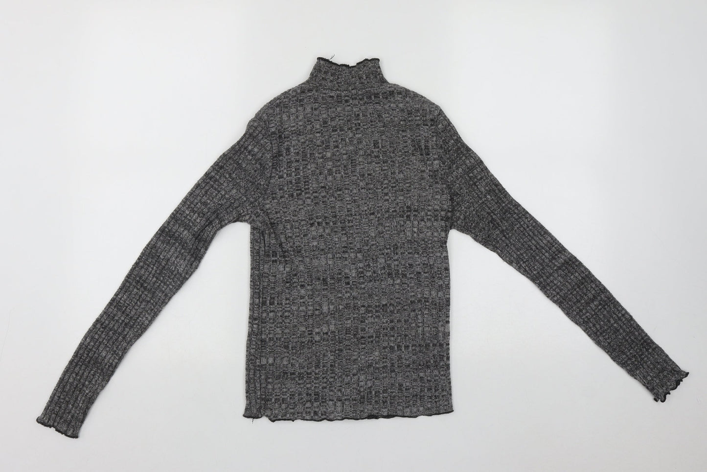 Primark Womens Grey High Neck  Polyester Pullover Jumper Size 6