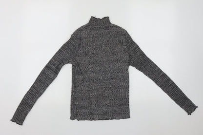 Primark Womens Grey High Neck  Polyester Pullover Jumper Size 6