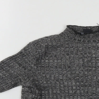 Primark Womens Grey High Neck  Polyester Pullover Jumper Size 6