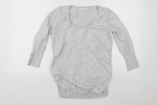 Womens UK Size 8 Debenhams Grey Pullover Jumper