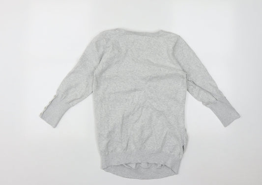 Womens UK Size 8 Debenhams Grey Pullover Jumper