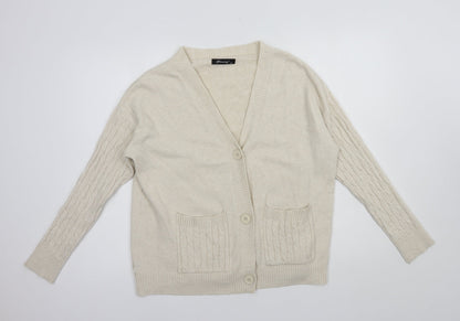 Womens UK Size M Finery Beige Cardigan Jumper