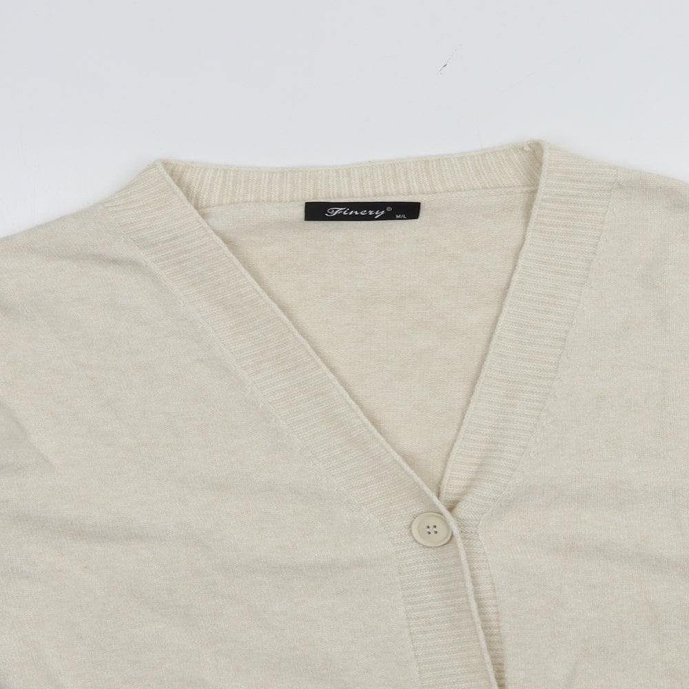 Womens UK Size M Finery Beige Cardigan Jumper
