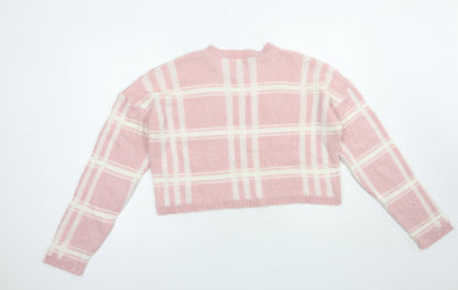 Womens UK Size M PRETTYLITTLETHING Pink Pullover Jumper