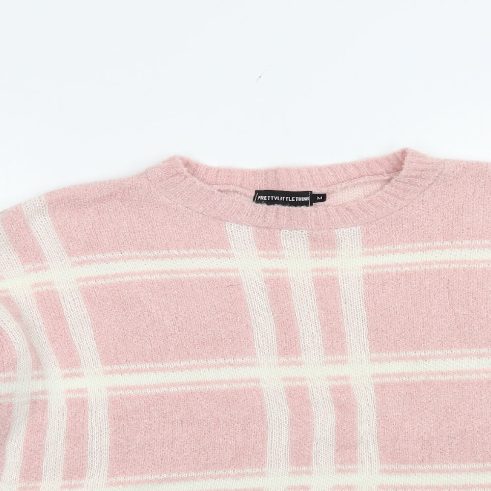 Womens UK Size M PRETTYLITTLETHING Pink Pullover Jumper