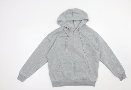 SheIn Womens Grey  Polyester Full Zip Hoodie Size S  Zip