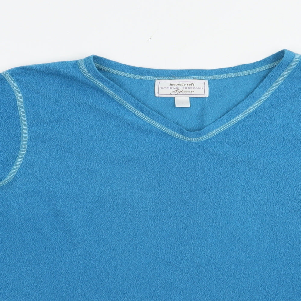 Carole Hochman Womens Blue  Polyester Pullover Sweatshirt Size L  Pullover
