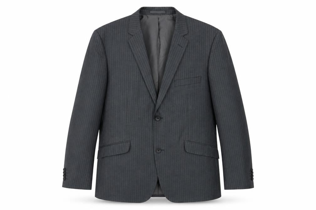Butler & Webb Mens Grey Striped Jacket Blazer Size 42 Button