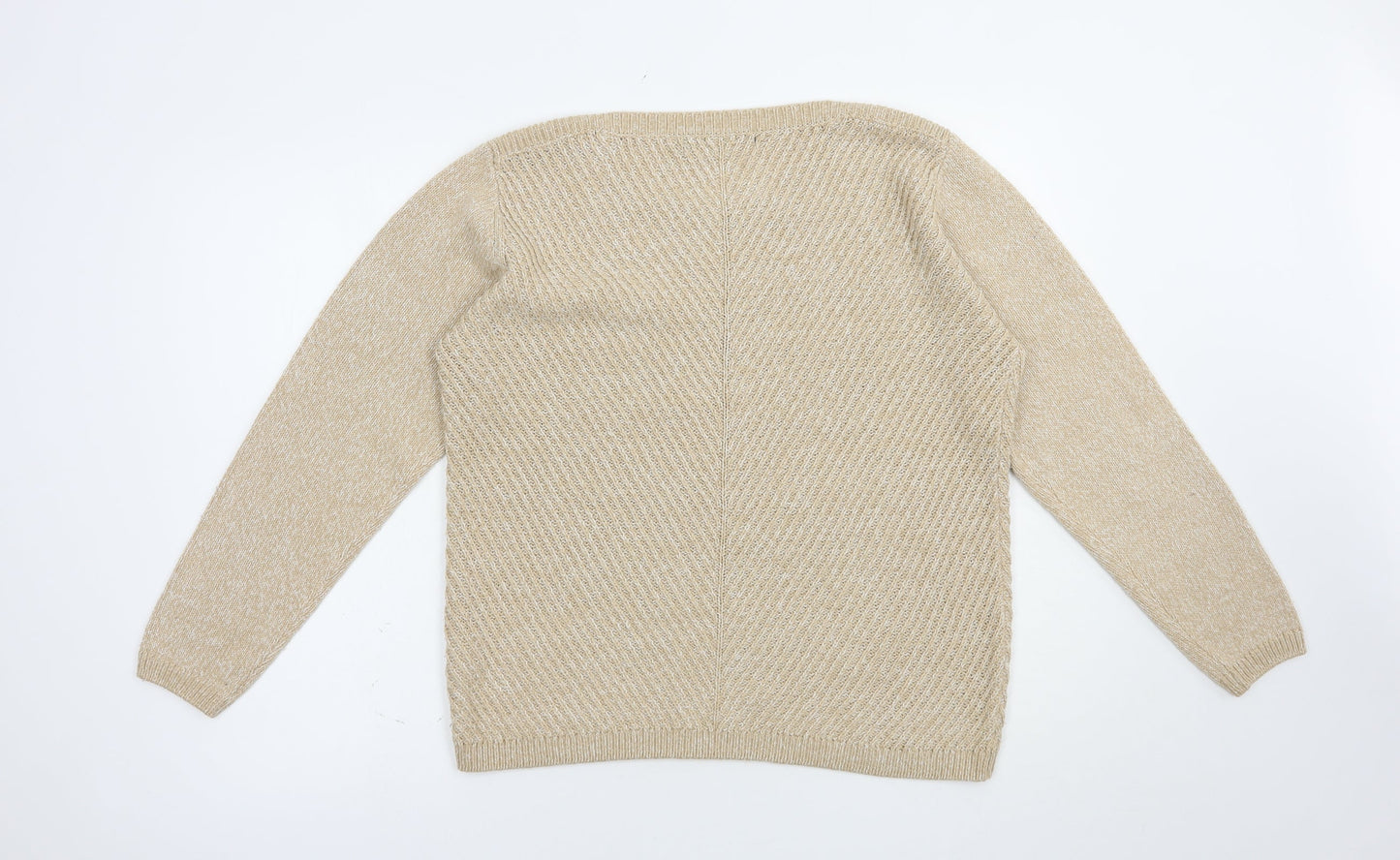 Womens UK Size 14 Isle Beige Pullover Jumper