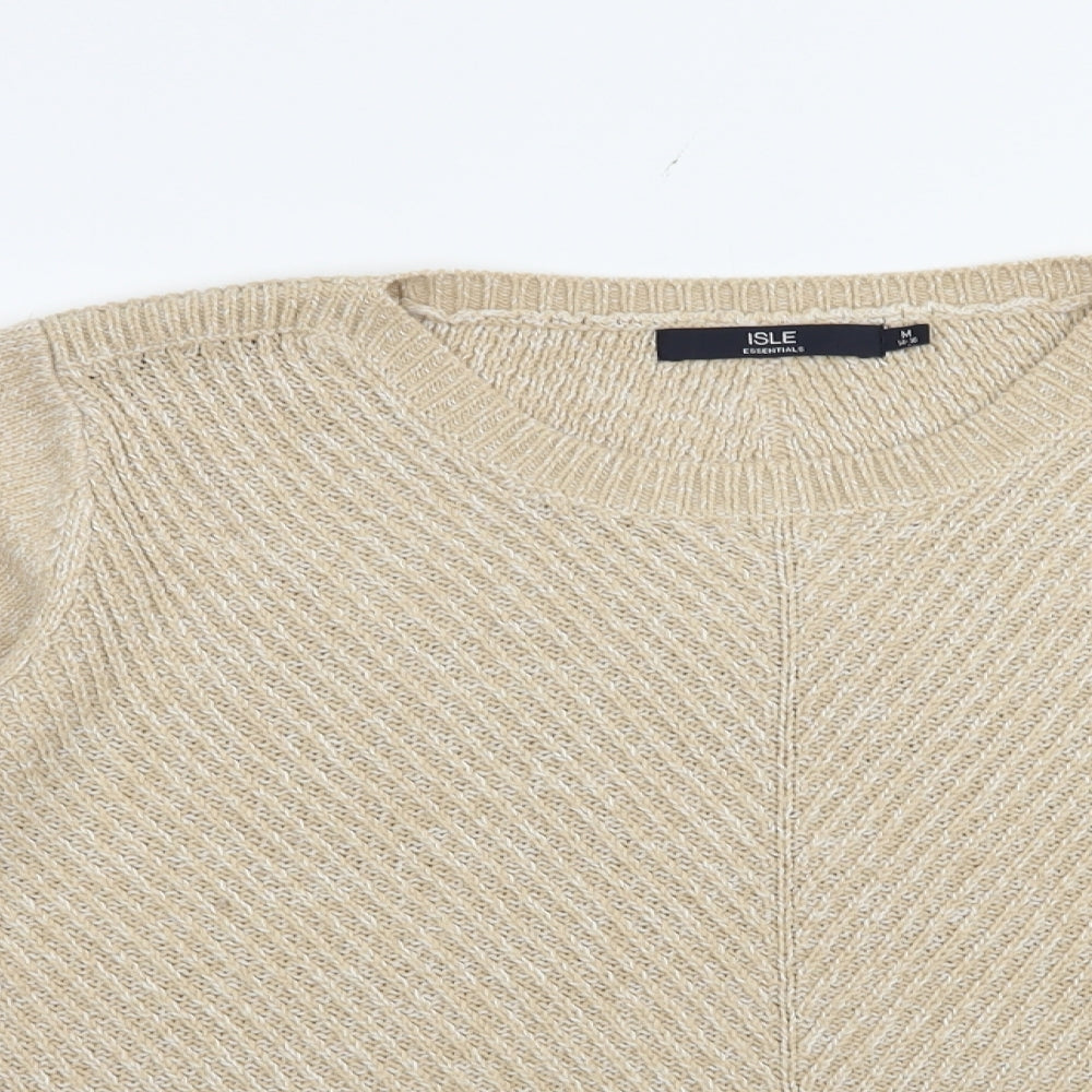 Womens UK Size 14 Isle Beige Pullover Jumper