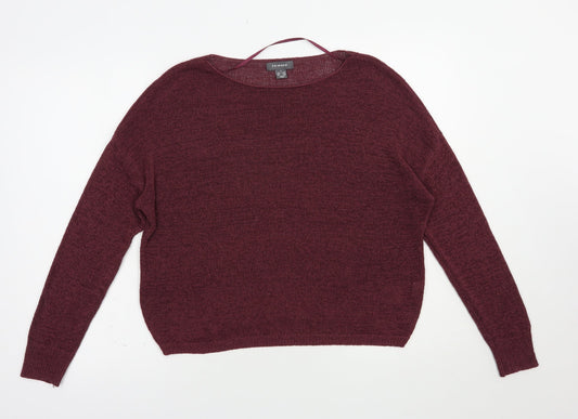 Primark Womens Purple Boat Neck  Nylon Pullover Jumper Size 10
