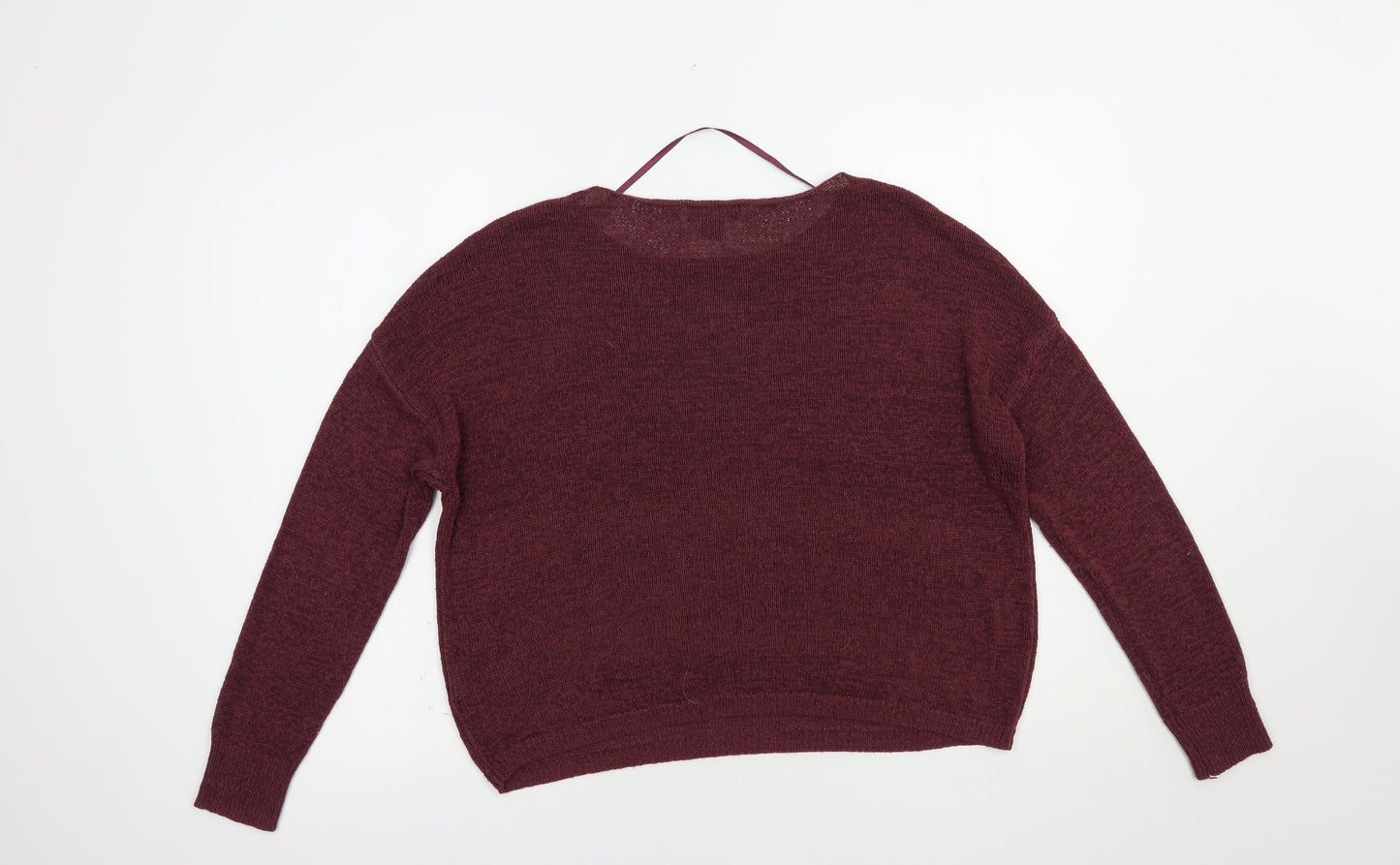 Primark Womens Purple Boat Neck  Nylon Pullover Jumper Size 10