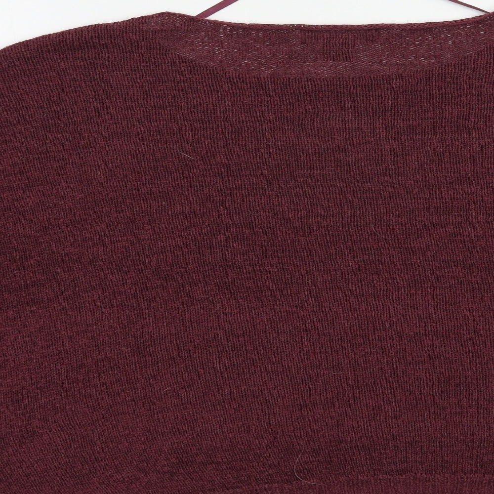 Primark Womens Purple Boat Neck  Nylon Pullover Jumper Size 10