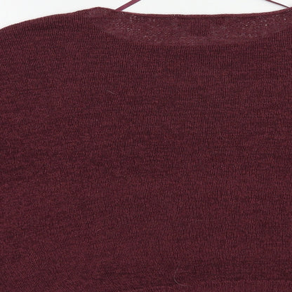 Primark Womens Purple Boat Neck  Nylon Pullover Jumper Size 10