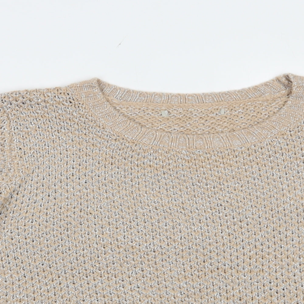 George Womens Pink Boat Neck  Acrylic Pullover Jumper Size 14