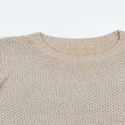 George Womens Pink Boat Neck  Acrylic Pullover Jumper Size 14