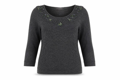 Womens UK Size 12 Per Una Grey Pullover Jumper