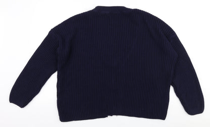 Womens UK Size 12 Studio Blue Cardigan Jumper