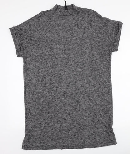 Woolworths Womens Grey  Rayon T-Shirt Dress  Size M  Round Neck Pullover