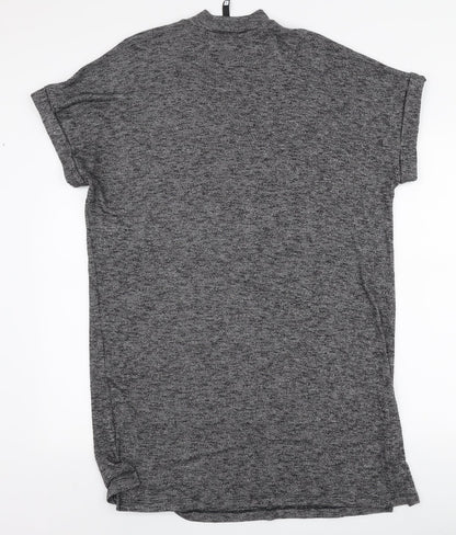Woolworths Womens Grey  Rayon T-Shirt Dress  Size M  Round Neck Pullover