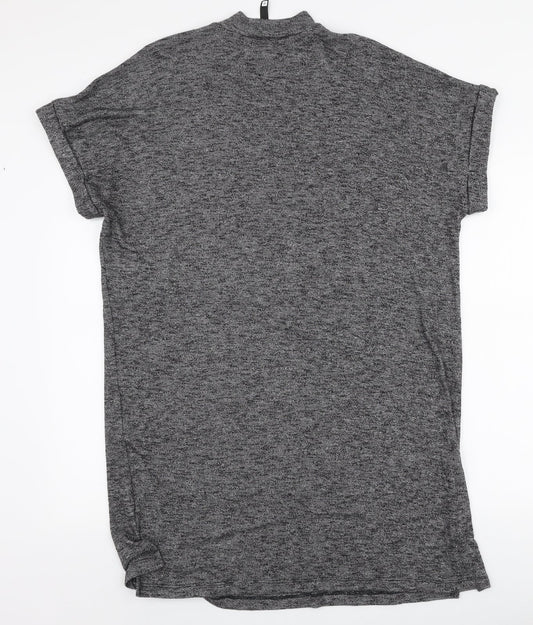 Woolworths Womens Grey  Rayon T-Shirt Dress  Size M  Round Neck Pullover