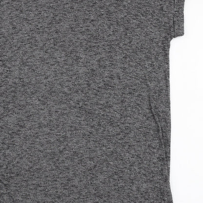 Woolworths Womens Grey  Rayon T-Shirt Dress  Size M  Round Neck Pullover