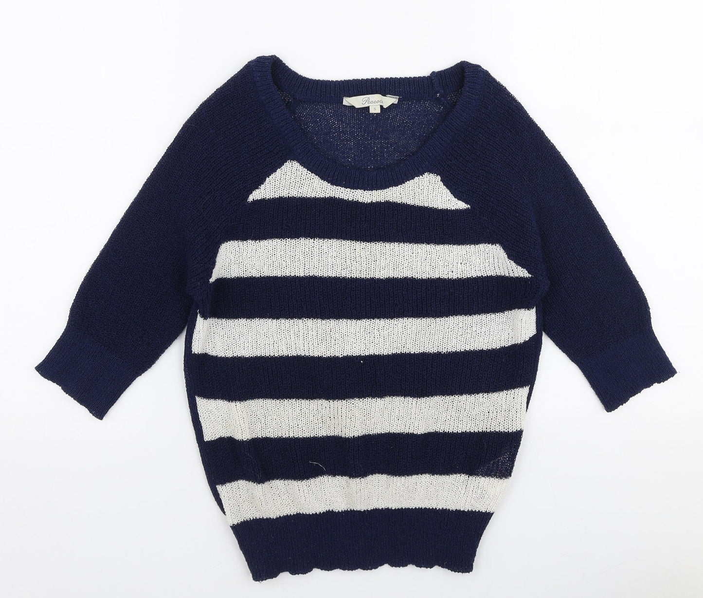 Womens UK Size S Peacocks Blue Pullover Jumper