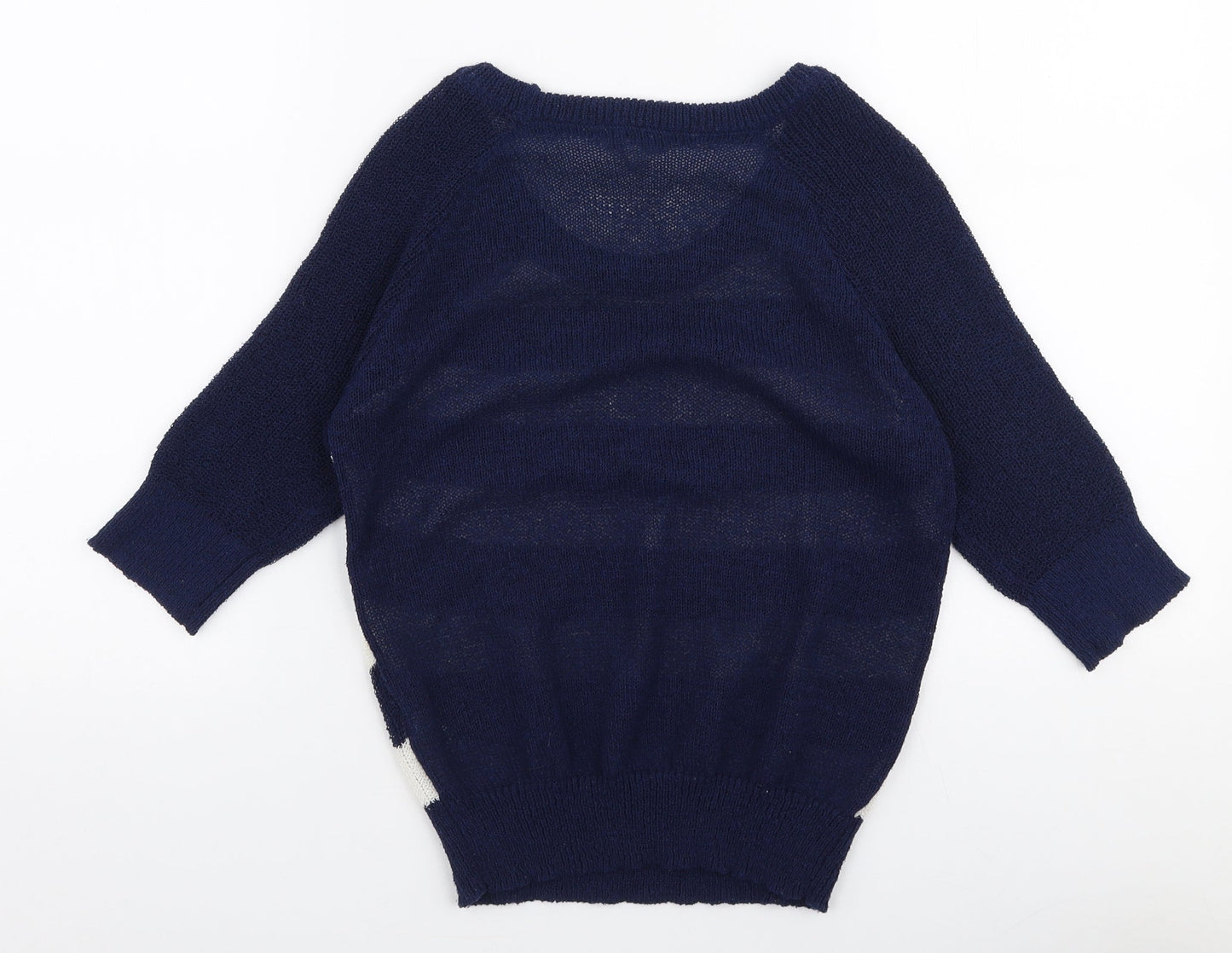 Womens UK Size S Peacocks Blue Pullover Jumper