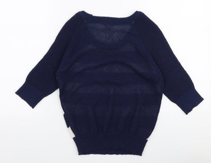 Womens UK Size S Peacocks Blue Pullover Jumper