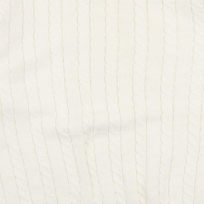 Limited Edition Knitwear Womens White Round Neck  Polyester Pullover Jumper Size M