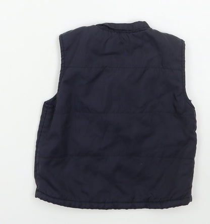 St Bernard Boys Blue   Gilet Jacket Size 3-6 Months   Zip