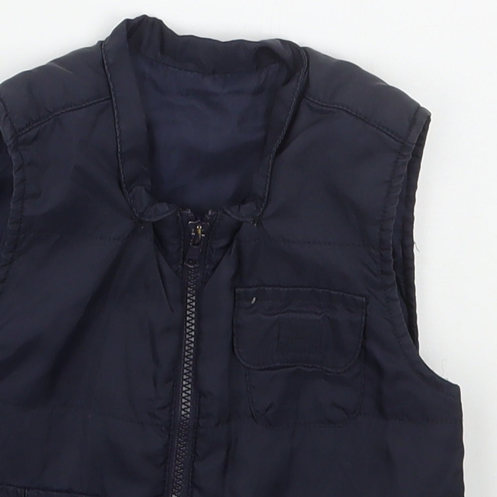 St Bernard Boys Blue   Gilet Jacket Size 3-6 Months   Zip